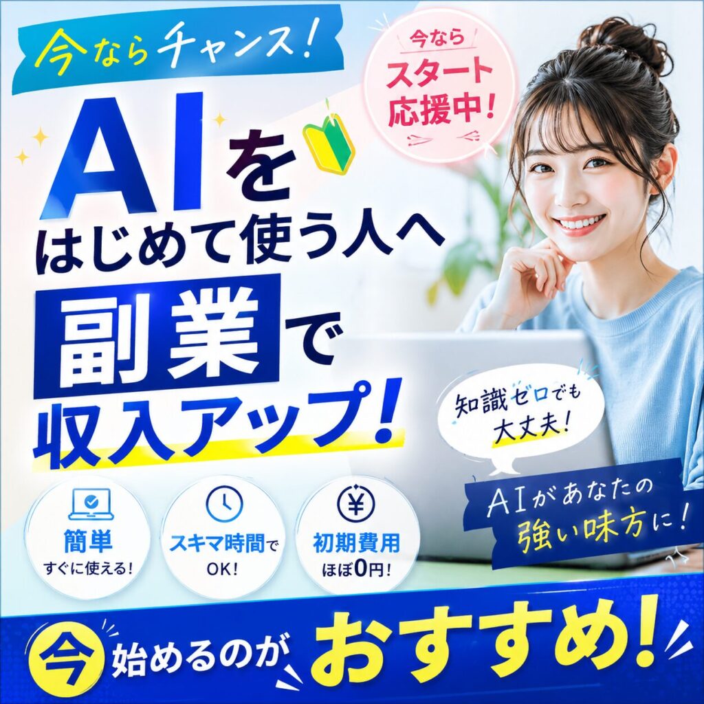 AI副業サービスのSNS・バナー画像