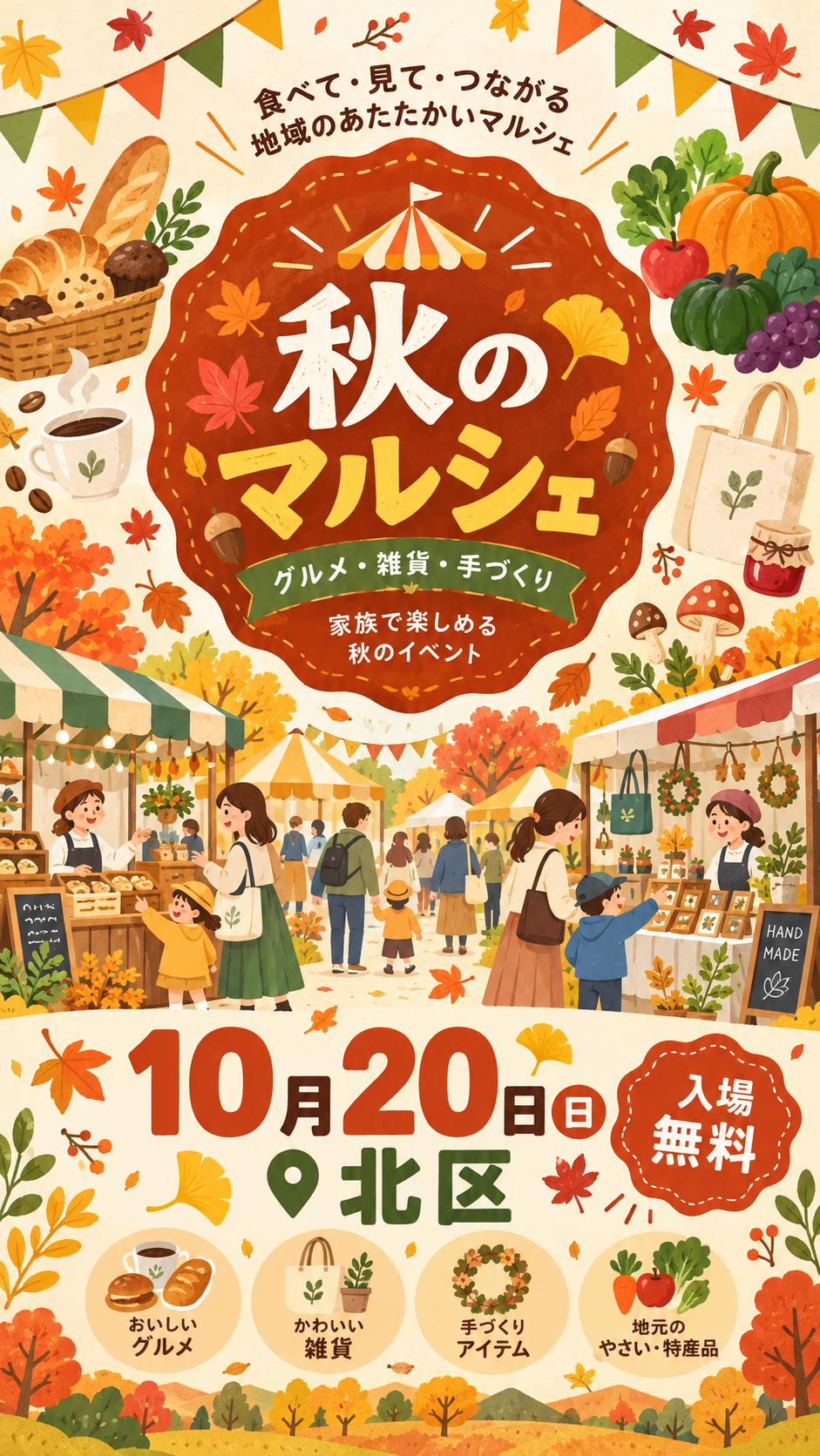 秋のマルシェの広告